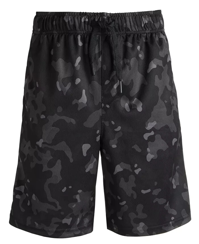 ID Ideology Printed Camo Break Shorts Boys' 4T Deep Black Combo Elastic Waist - Picture 1 of 16