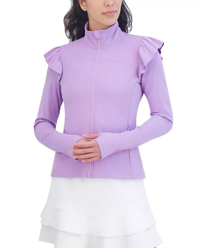 SAGE COLLECTIVE UPF 50+ Flyer Performance Track Jacket Women M Lilac Zip Closure - Picture 1 of 14