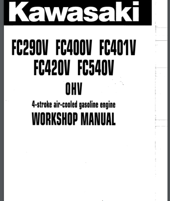 Kawasaki Engine Service Repair Manual 90 pages FC290V FC400V