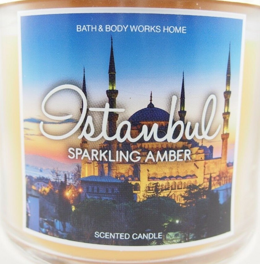(1) Bath & Body Works Istanbul Sparkling Amber 3-wick Scented Candle 14.5oz