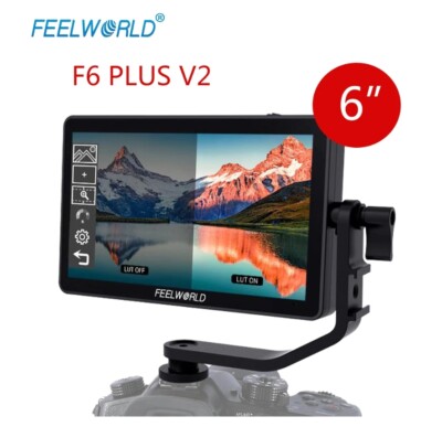 FEELWORLD F6 Plus V2 6'' 1920x1080 4K HDMI 3D LUT DSLR Camera Field Monitor