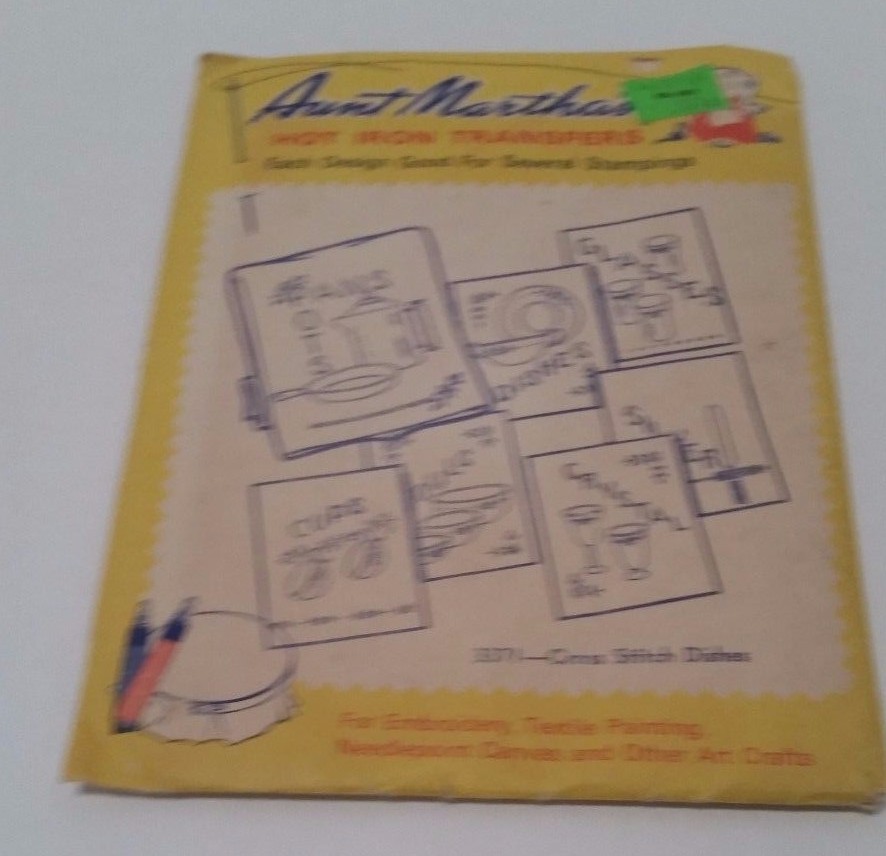 Aunt Martha's Hot Iron Transfers A Vintage Lot of 5 packages of Uncut Iron on tr