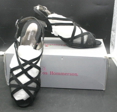 Ros Hommerson LACEY Black Micro Touch 75039 Women Dress Sandal Size 9.5W NIB