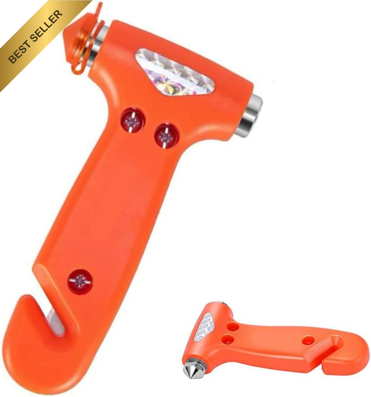 Car Safety Hammer & Window Breaker, 2-In-1 Multi-Functional Emergency Escape Too