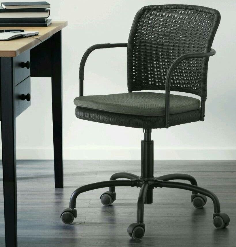 FREE DELIVERY IKEA Office Chair Grey with BACK SUPPORT ARMRESTS Swivel