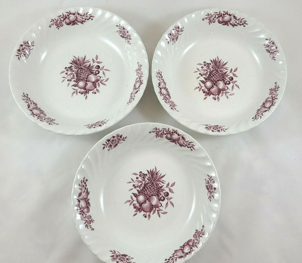 Desire Royal Wessex 3 Soup Bowls White Ironstone by