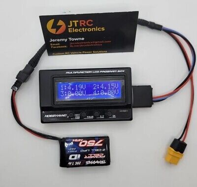 Traxxas TRX-4M Factory Battery Charge Cable for Balance and storage XT60 2S Lipo