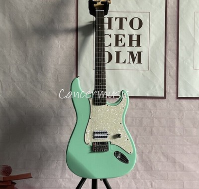 6 String ST Electric Guitar Tom Delonge Rosewood Fretboard Maple Neck Surf Green