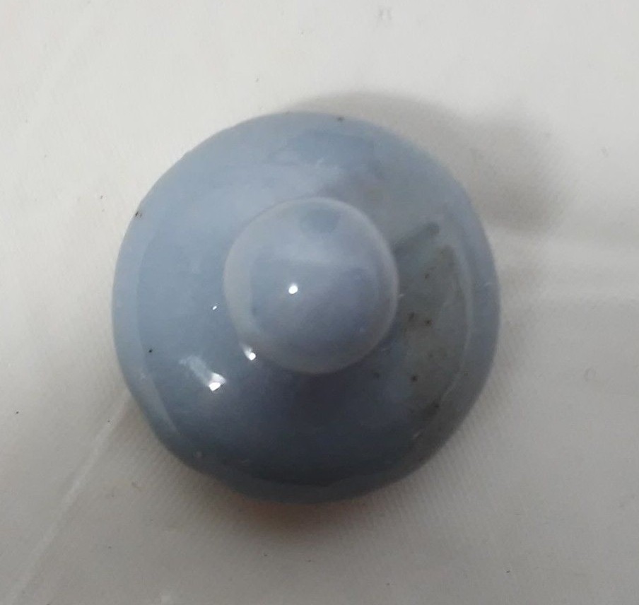 Made In Occupied Japan Small Blue Pitcher Shaped Figurine With Rose Design