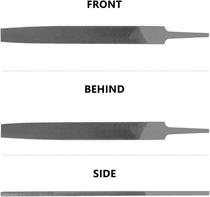 DAE Flat Medium Cut File, Double Cut Teeth, 6'' Length, Made of High Carbon teel