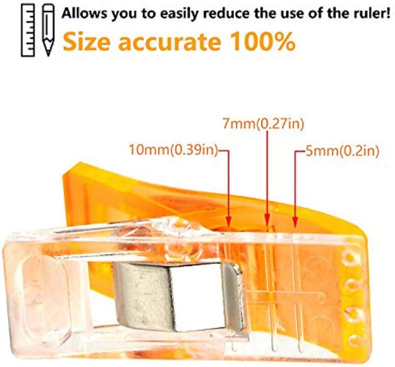 GDMINLO 100 Pack Multipurpose Sewing Clips for Quilting and Crafts with Tin Box,