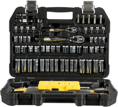 Mechanics Tools Kit and Socket Set, 1/4'' & 3/8'' Drive, SAE, 108-Piece (DWMT73801