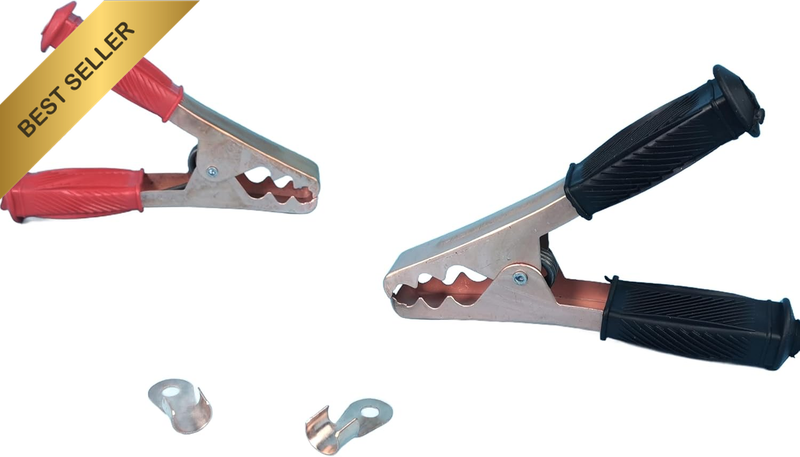 Alligator Batt Clip Large Heavy Duty Clamp Copper Cable Lug PVC Cover Jump Start