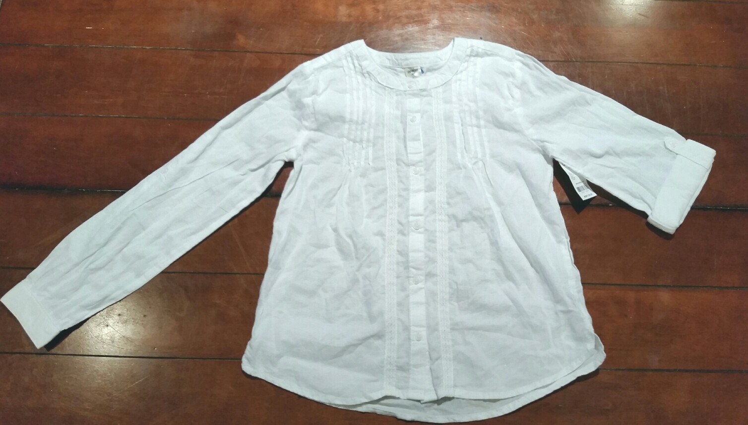 NWT Girls Oshkosh White Top & Red Camel Khaki Shorts Adjustable Waist Size 10