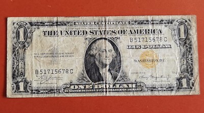 Etats UNIS AMERIQUE USA 1 Dollar Yelloy seal North Africa 1935A Pick 416Ay 