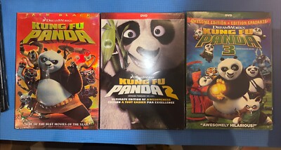 Brand New Kung Fu Panda 1,2, and 3 Dvd Lot