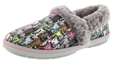 SKECHERS WOMEN'S BOBS TOO COZY- KITTEN GLOVES 113470GYMT SLIPPERS