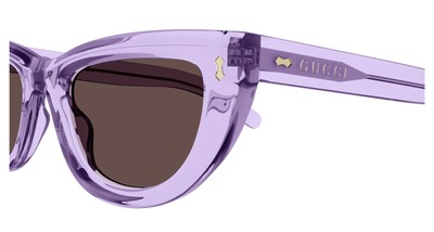 Pre-owned Gucci Gg1521s-004 Violet Sunglasses In Purple