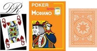 Modiano Spielkarten 485 - Poker Cristallo 4 Index arancio orange