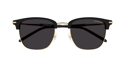 Pre-owned Montblanc Mb0242s-005 Rectangle Grey In Gray