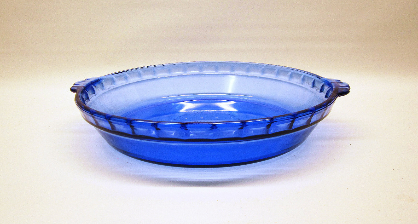 Pyrex Colbalt Blue Pie Dish #229 Fluted Edge-9.5 inches