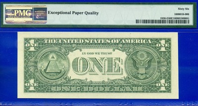 =2003-A $1 FRN (( 23456789 )) PMG Gem 66 EPQ 