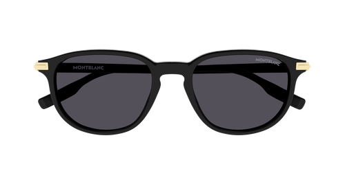 Pre-owned Montblanc Mb0276s-001 Round Smoke In Black