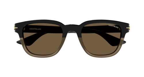 Pre-owned Montblanc Mb0302s-008 Rectangle Brown