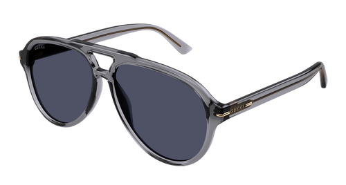 Pre-owned Gucci Gg1443s-005 Pilot Grey In Blue