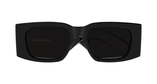 Pre-owned Saint Laurent Sl-654-001 Rectangle Black