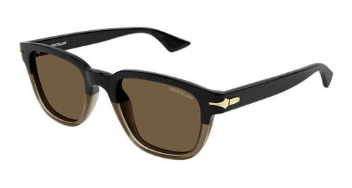 Pre-owned Montblanc Mb0302s-008 Rectangle Brown