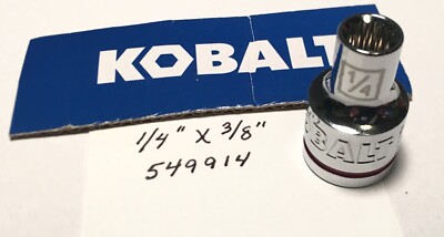 KOBALT 1/4''  x  3/8'' DR  STANDARD SOCKET  12 Point  # 549914 Free USA Shipping