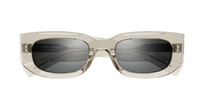 Pre-owned Saint Laurent Yves  Sl-697-003 Beige Sunglasses In Gray