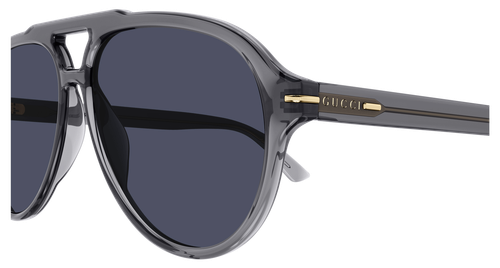 Pre-owned Gucci Gg1443s-005 Pilot Grey In Blue