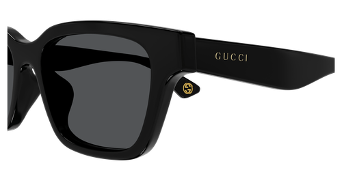 Pre-owned Gucci Gg1641sa-001-53 Black Sunglasses In Gray