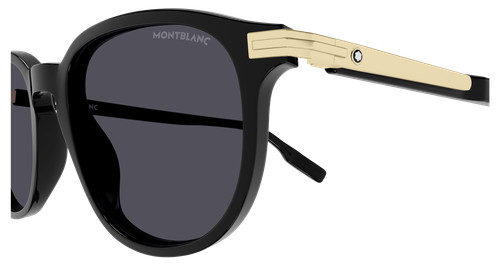 Pre-owned Montblanc Mb0276s-001 Round Smoke In Black