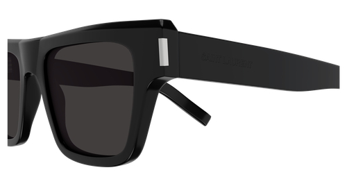 Pre-owned Saint Laurent Sl-469-001 Rectangle Black
