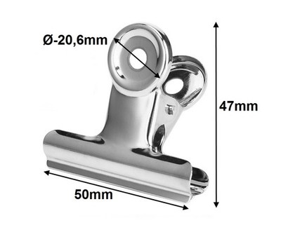 30 clip di chiusura per borse, clip di chiusura per borse da 50 mm, in acciaio inox