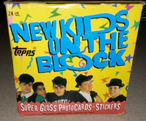 New Kids on the Block 1989 Box of 24 Sealed Topps Super Gloss Photo Card Package