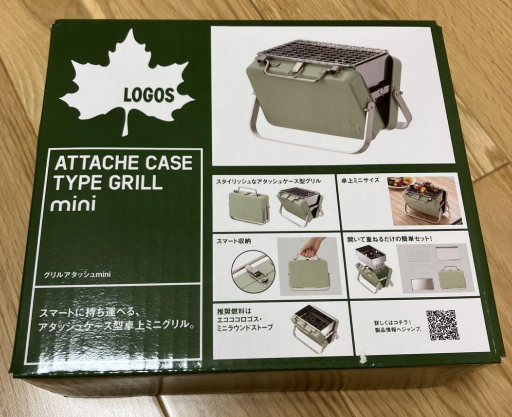 バーベキュー・調理用品 LOGOS ATTACHE CASE TYPE GRILL mini LOGOS Attache Case Type Grill Mini Yakitori BBQ Compact