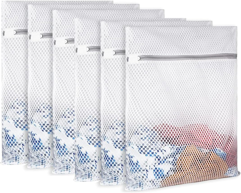 Set of 6 Mesh Wash Laundry Bags,12Inx16In (30Cmx40Cm) for Washing Machine, Breat