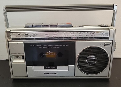 National Panasonic RX-1820 FM-AM Radio Cassette Recorder Silver