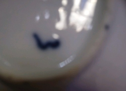 Leaf Shaped Flow Blue Tea Bag Dish