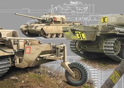 Long Range Centurion MK.5LR/MK.5/1 fuel tanks (Plastic model kit) 1/72 ACE 72428