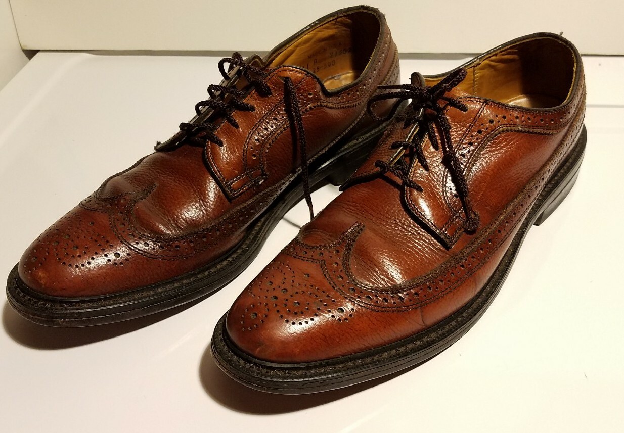 Dexter USA Pebble Grain Longwing Brogue Shoes 25-540 Men sz Dexter USA Pebble Grain Longwing Brogue Shoes 25-540 Men sz