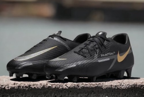 Nike Phantom GT2 FG MG Black Gold Messi Soccer Shoes DA4433
