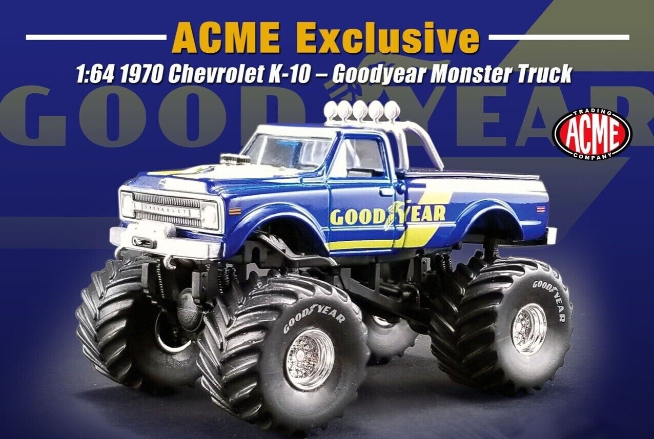 Greenlight Acme 1970 Chevrolet K-10 Goodyear Monster Truck