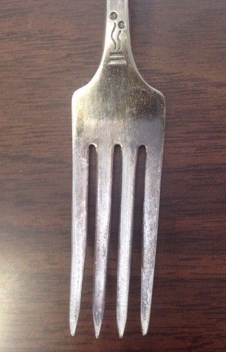 Vintage Silverplate Baby Fork Clown Long Handle