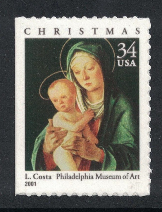 Scott 3536- Madonna & Child (Booklet Issue), Christmas- MNH (S/A) 34c 2001- mint