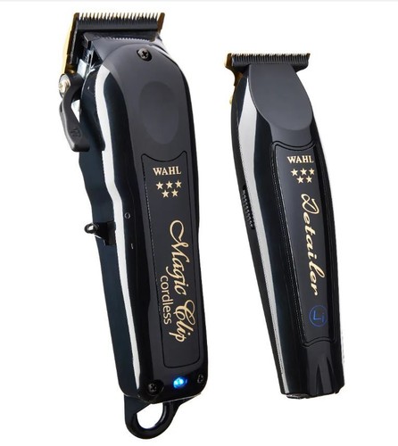WAHL MagicClip&Detailerバリカンブラック@o6❹/6㊹ Wahl Cordless Barber Combo Black Magic Clip Clipper